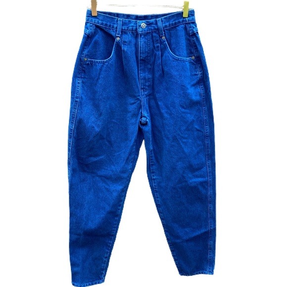 Vintage Denim - VINTAGE AUTHENTIC BRITTANIA DARK WASH PLEATED HIGH-WAISTED JEANS 25” waist